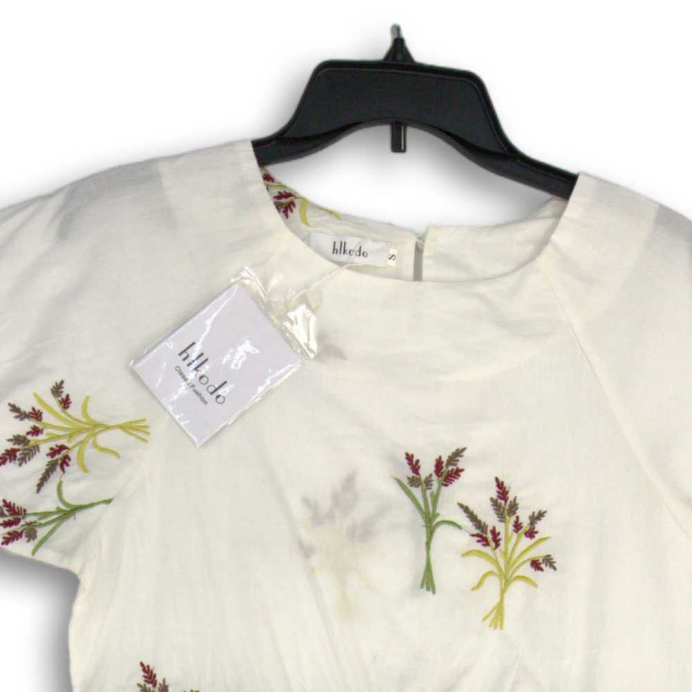 Unbranded NWT Hlkodo Womens White Floral Short Sl… - image 3