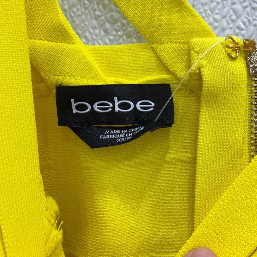 NWT Bebe Womens Yellow Sleeveless Back Zip Croppe… - image 6