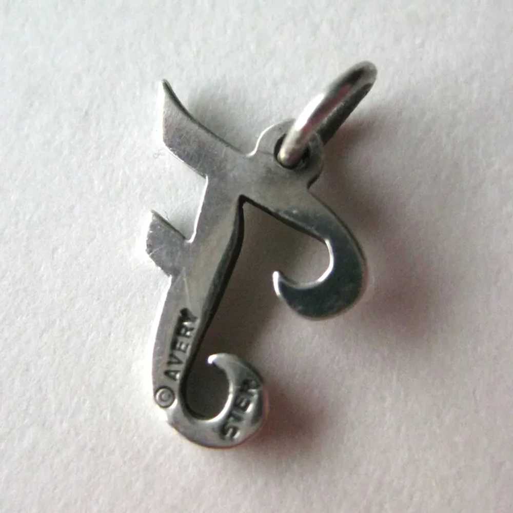 James Avery Sterling Script Initial F Charm - image 3