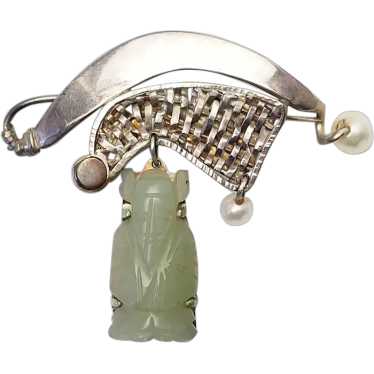 Susan Schulz designer stelring silver Jade Buddha 