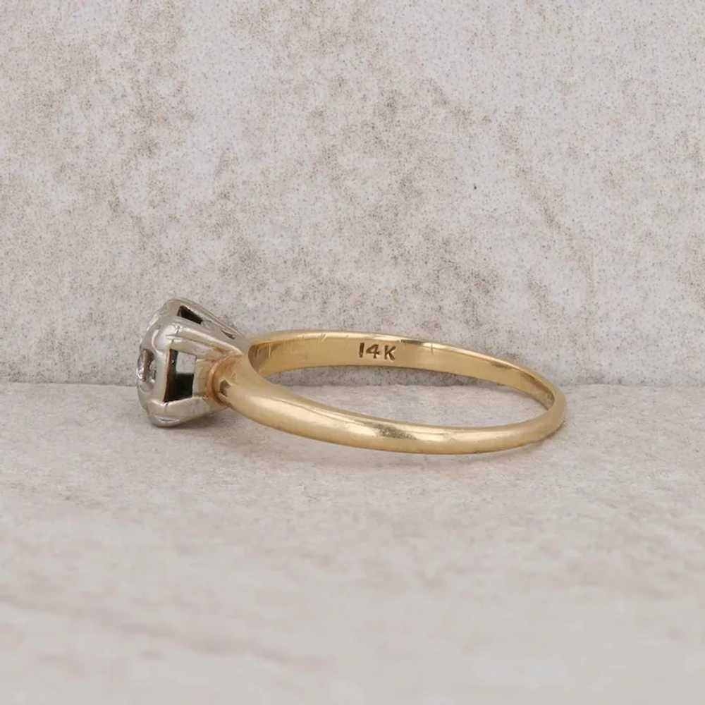 14k Yellow Gold Diamond Engagement Ring - image 2