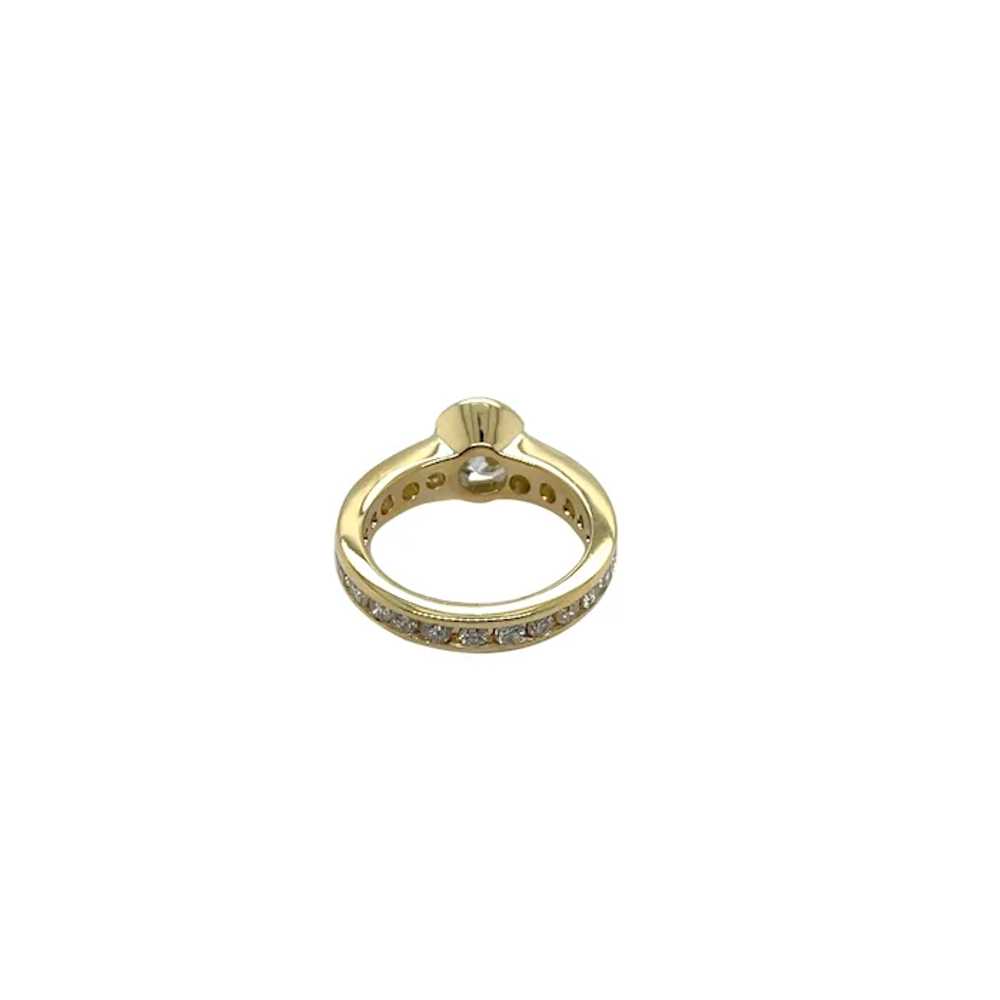 18K Yellow Gold Diamond Engagement Ring - image 3