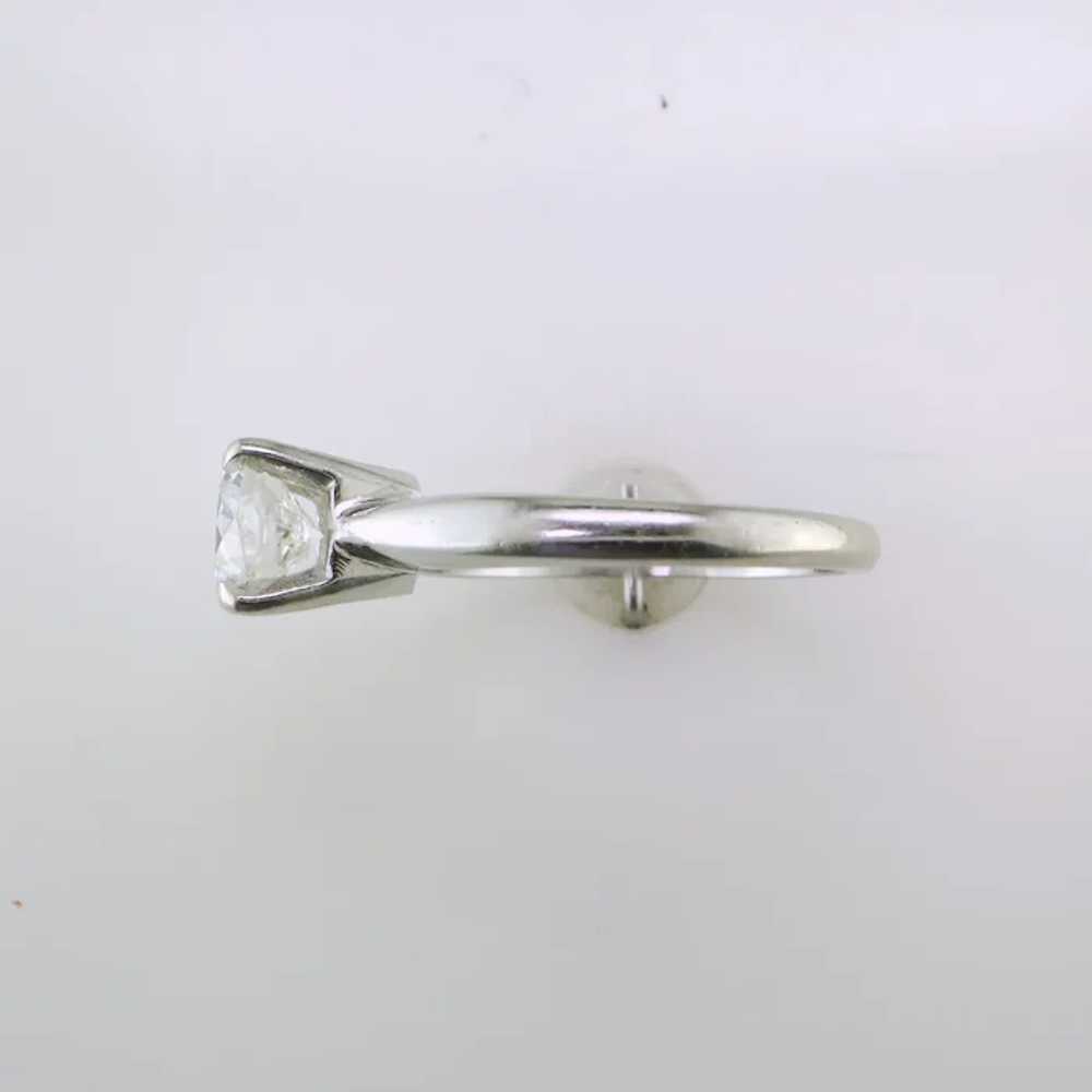 14K White Gold 4 Prong Solitaire Ring - image 2