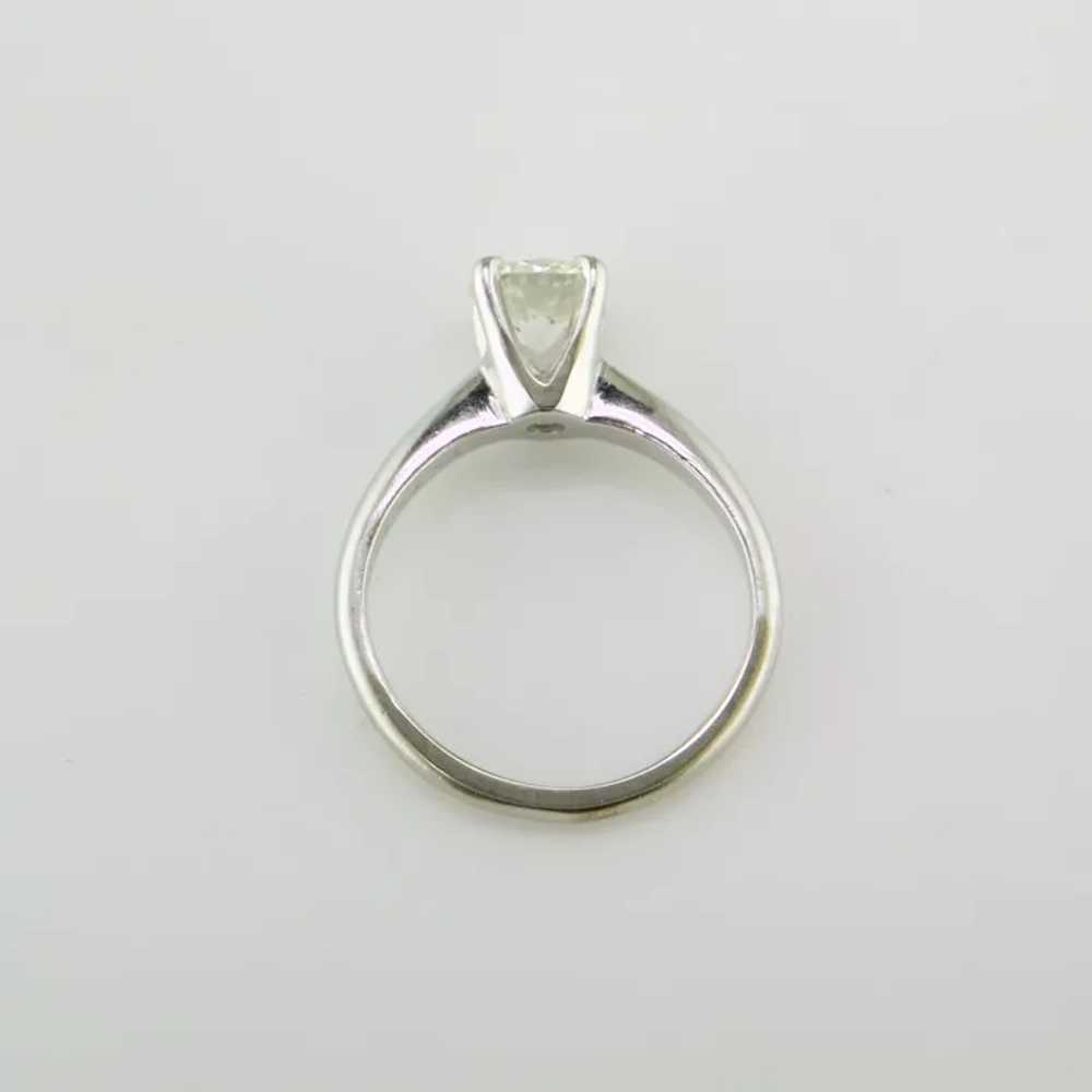 14K White Gold 4 Prong Solitaire Ring - image 3