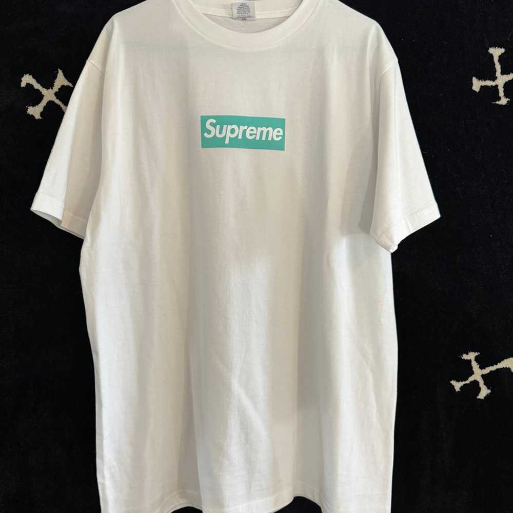 Supreme Tiffany & Co. Box Logo Print T-Shirt - image 1