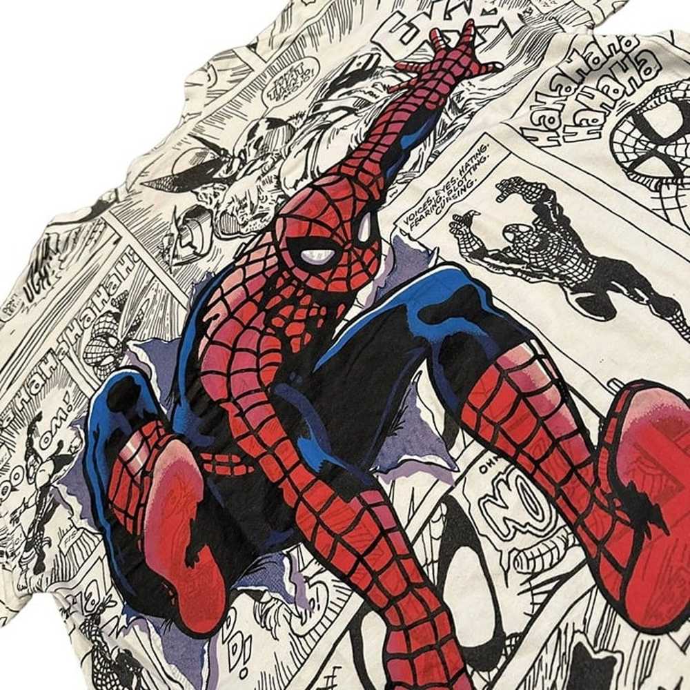 Vintage 1992 Marvel Comics Book Tee Spiderman All… - image 2