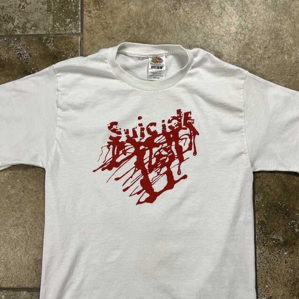 Vintage Suicide Band Tee Shirt Adult Small White … - image 2