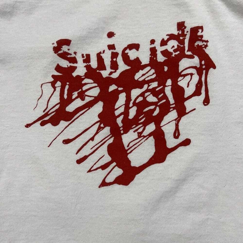 Vintage Suicide Band Tee Shirt Adult Small White … - image 3