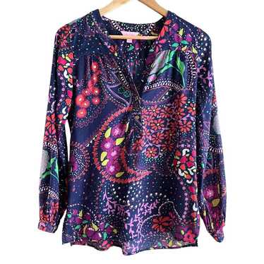 Lilly Pulitzer Garden Menagerie Providence Top Bl… - image 1