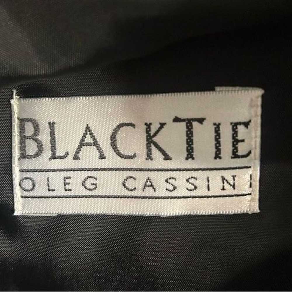 Black Tie Oleg Cassini Black Velvet Sheer Long Sl… - image 5