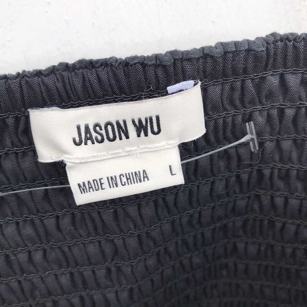 Jason Wu Black Corset Smocked Crop Tank Top Boned… - image 6