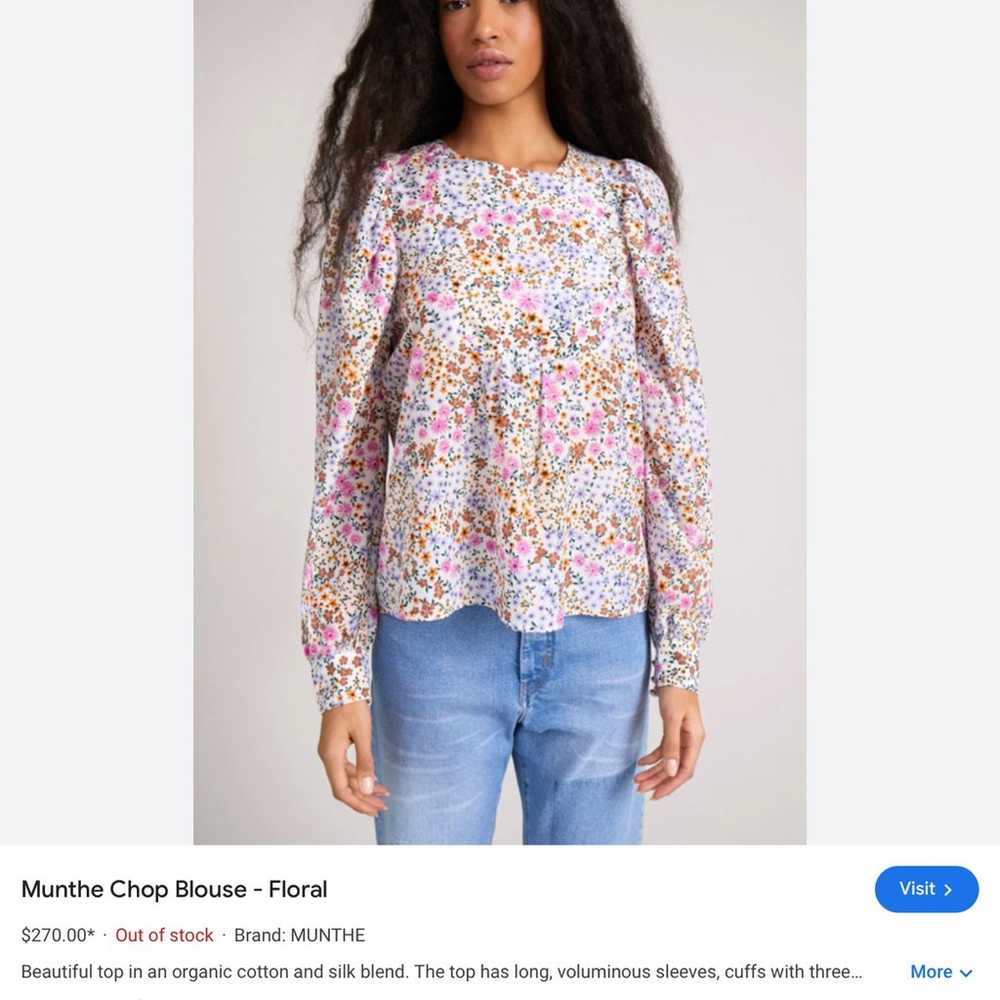 Munthe 38 (S) floral Chop blouse - image 9