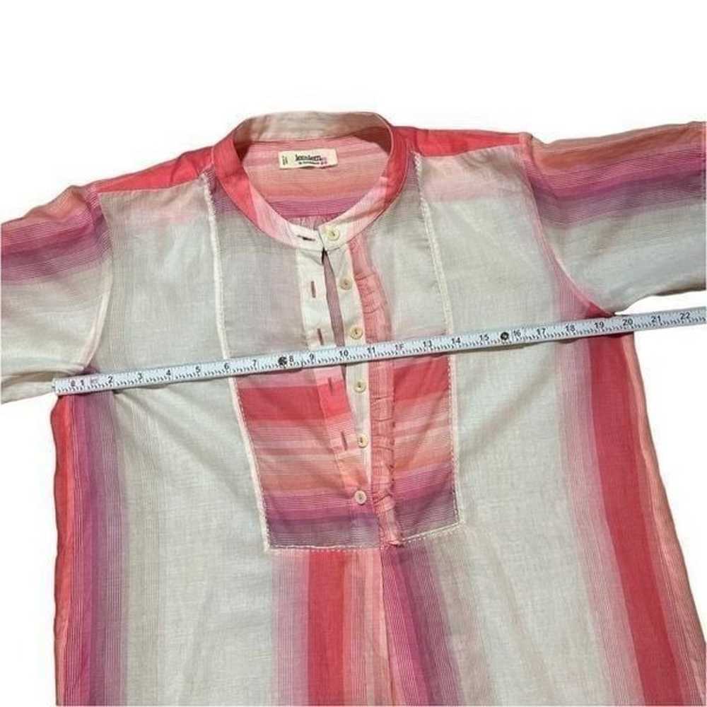 Lemlem pink striped tunic swim cover sz large - image 4