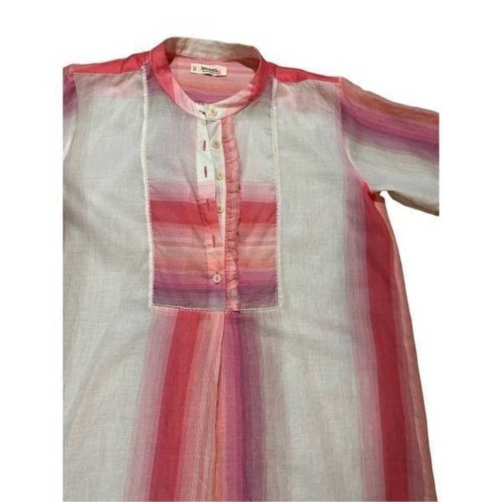 Lemlem pink striped tunic swim cover sz large - image 5
