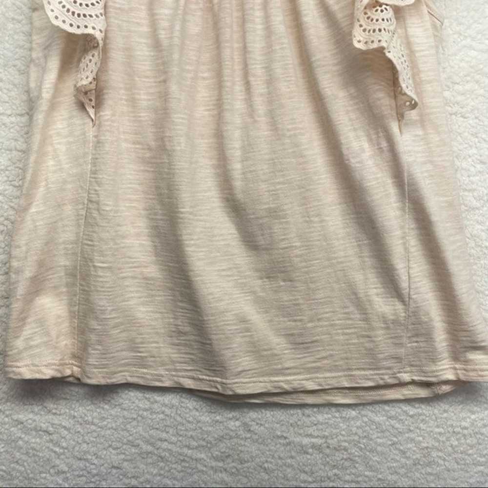 Flutter Sleeve Flowy Blouse- Size Small- Cream - image 5