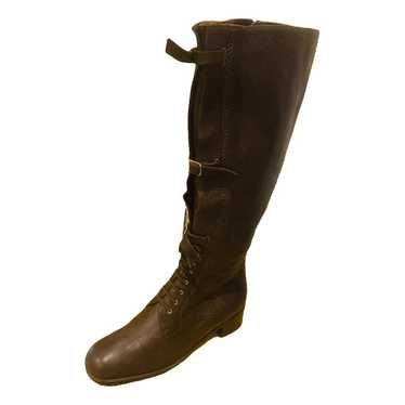 Fendi Leather riding boots - image 1