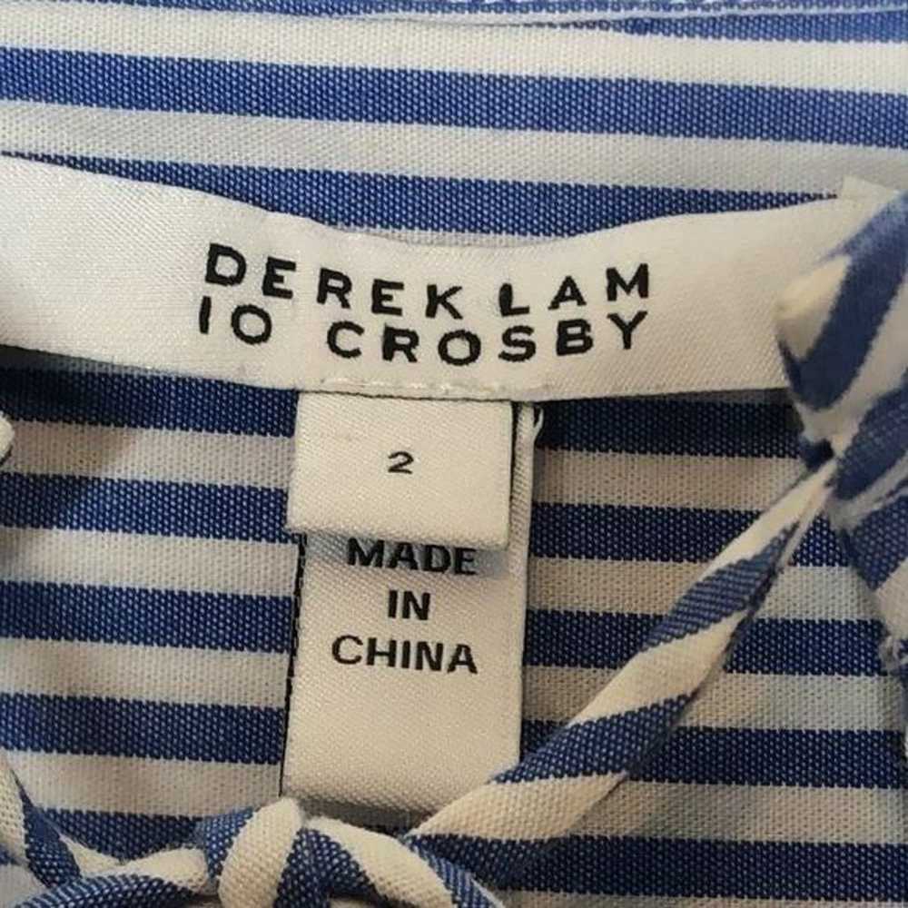 NWOT Derek Lam 10 Crosby Blue & White Striped & F… - image 3