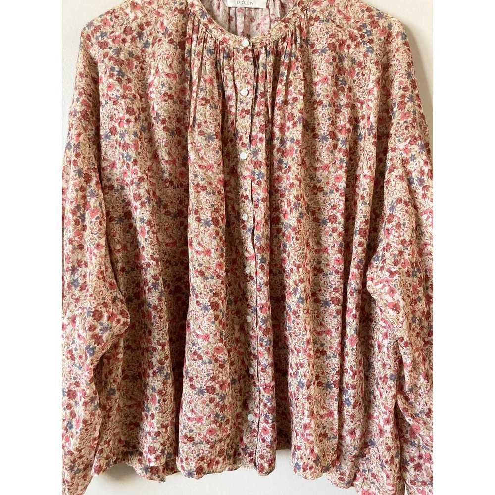 DOEN Jane Blouse in Pink Valley Floral Print Size… - image 8