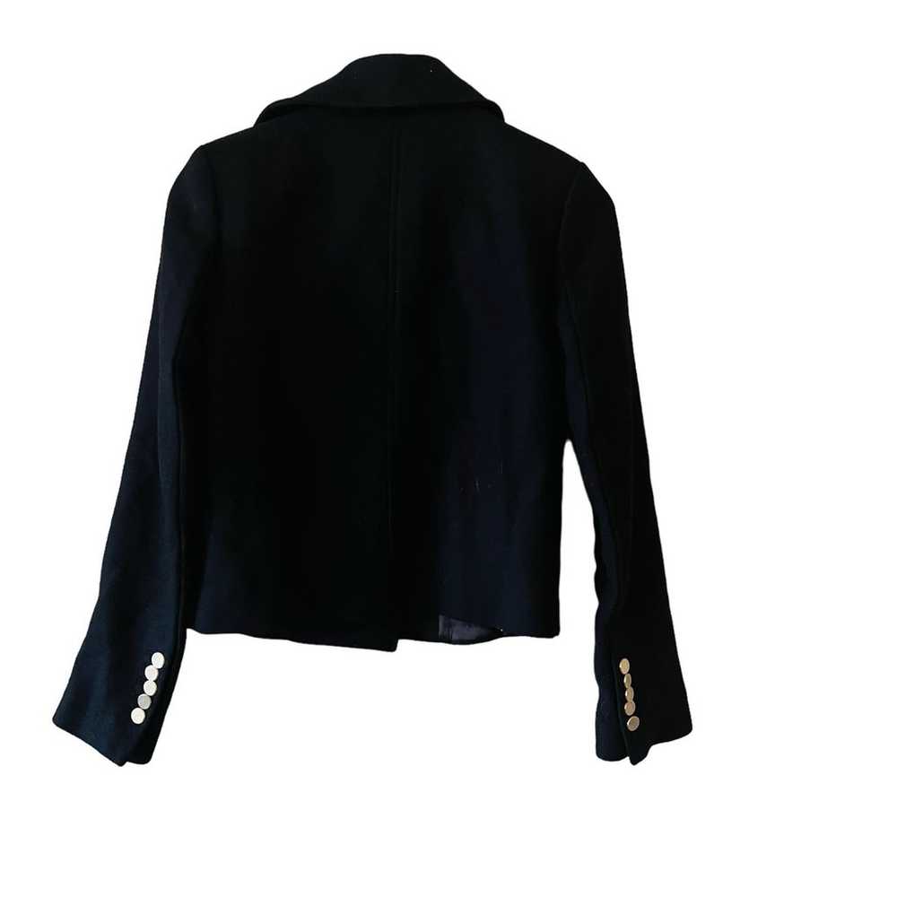 Zara Double Breasted Short Black Blazer Jacket Si… - image 3