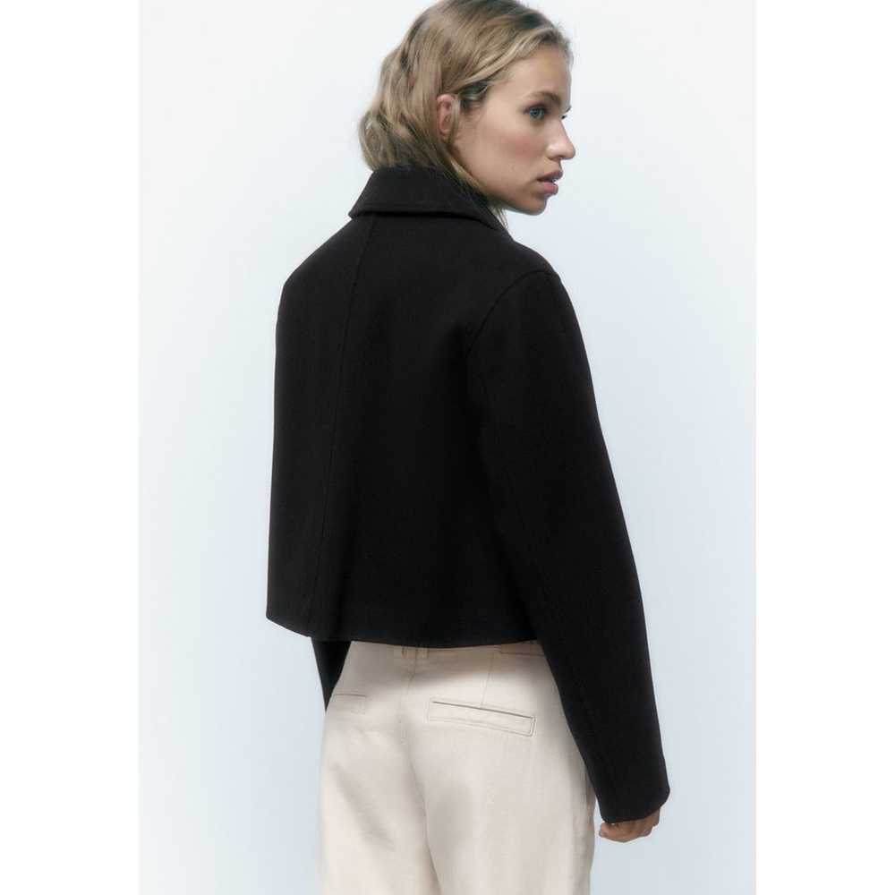 Zara Double Breasted Short Black Blazer Jacket Si… - image 4