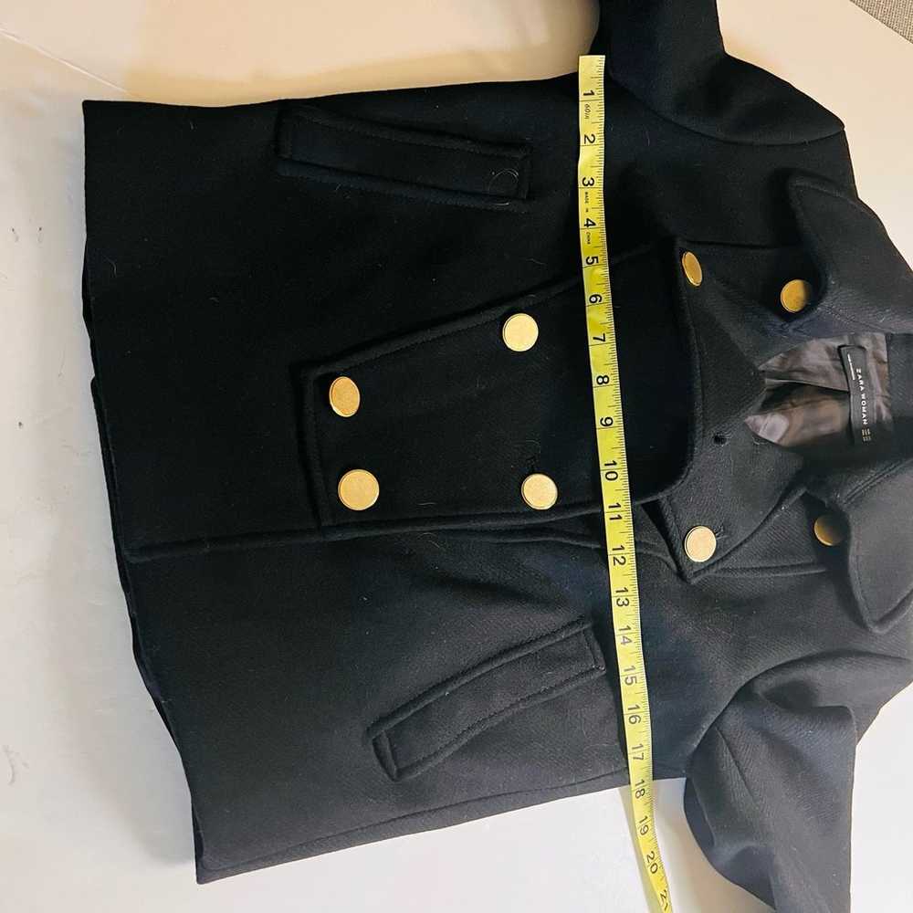 Zara Double Breasted Short Black Blazer Jacket Si… - image 5