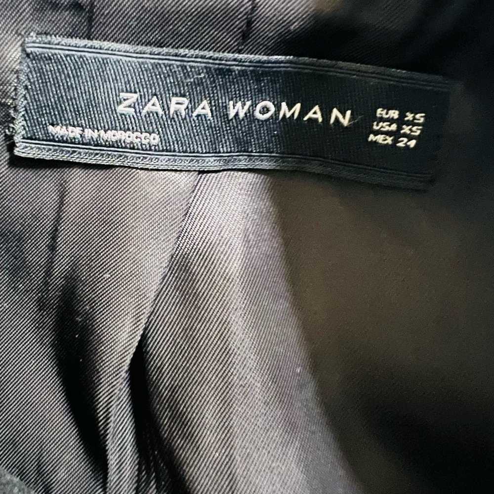 Zara Double Breasted Short Black Blazer Jacket Si… - image 7