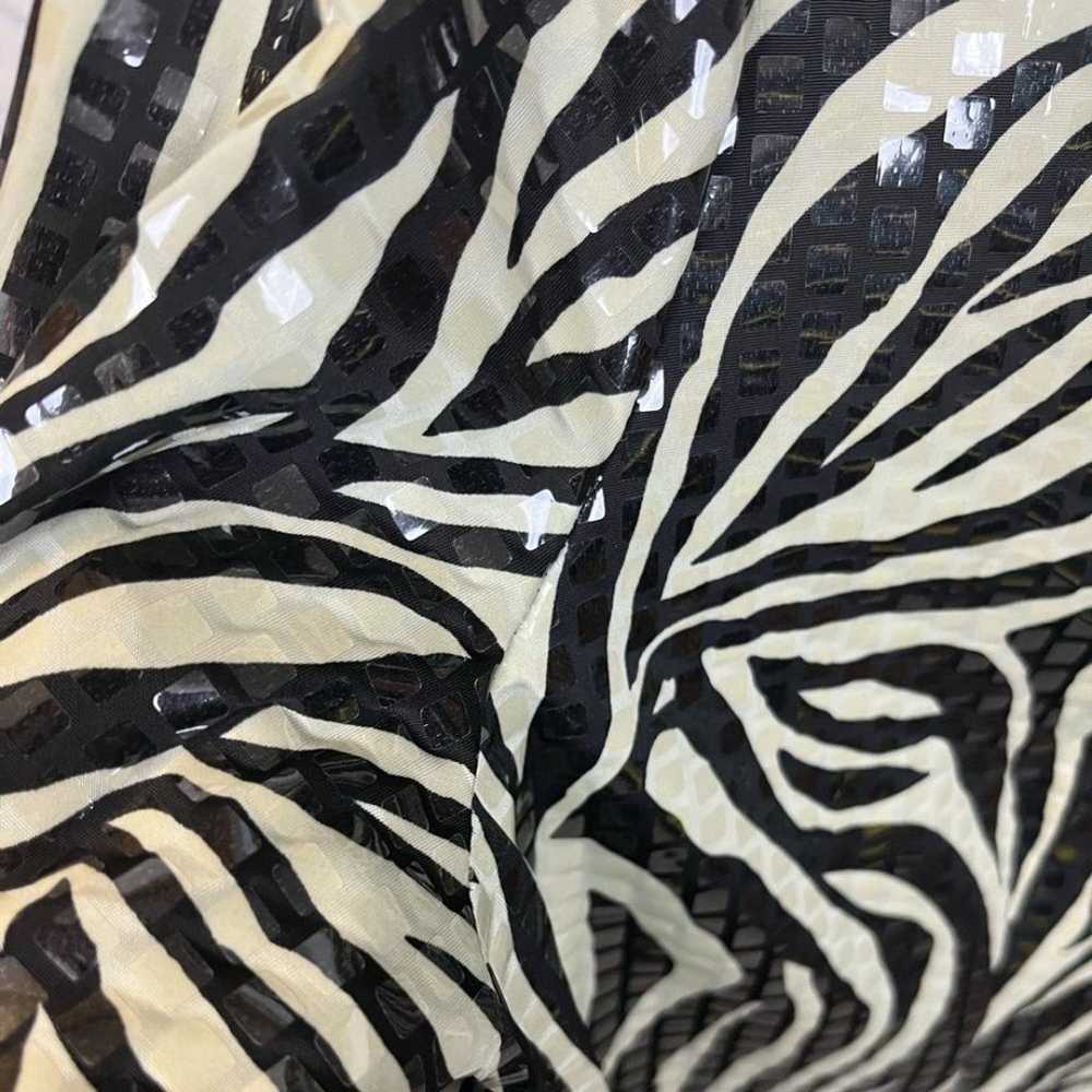 Exclusively Misook Sequined Full Zip Zebra Print … - image 4