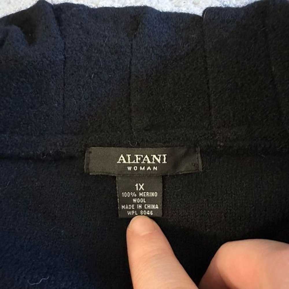 Alfani Women’s Black 100% Merino Wool Ruffle Coll… - image 10