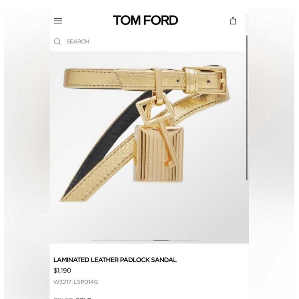 Tom Ford Padlock leather sandal - image 10