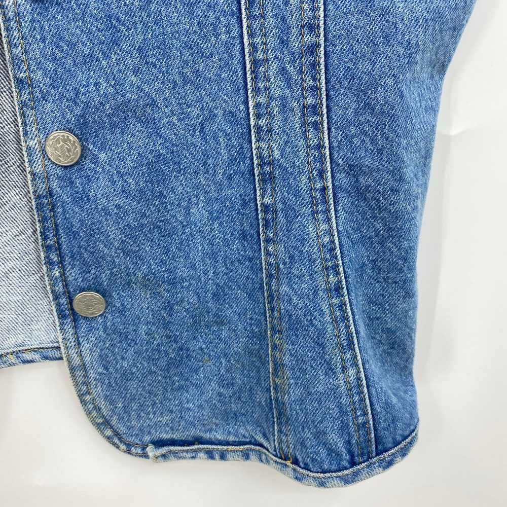 VTG Leslie Hamel Jeans Vest Custom Love Heart Ang… - image 4