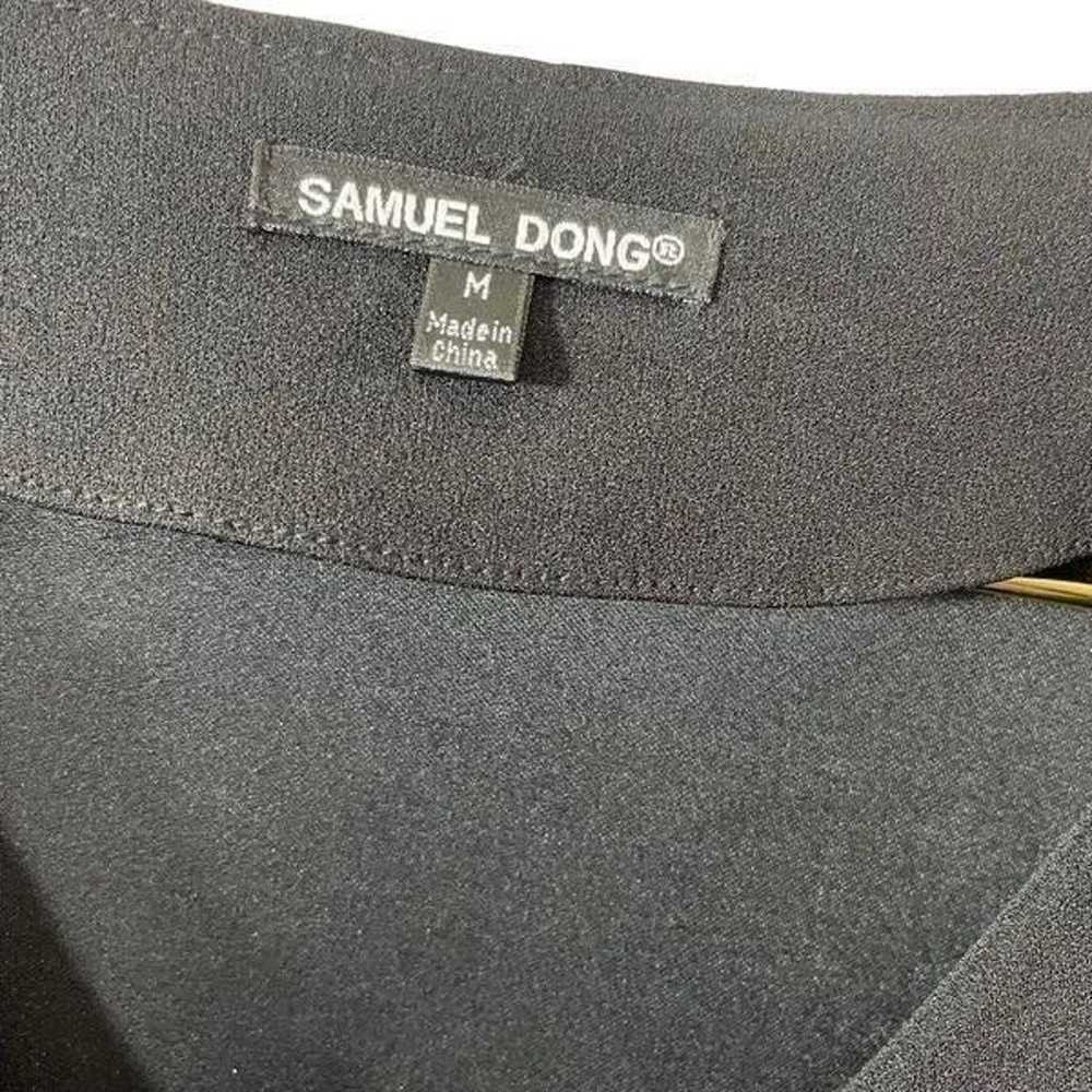Samuel Dong Black Asymmetrical Ruffle Jacket Size… - image 2