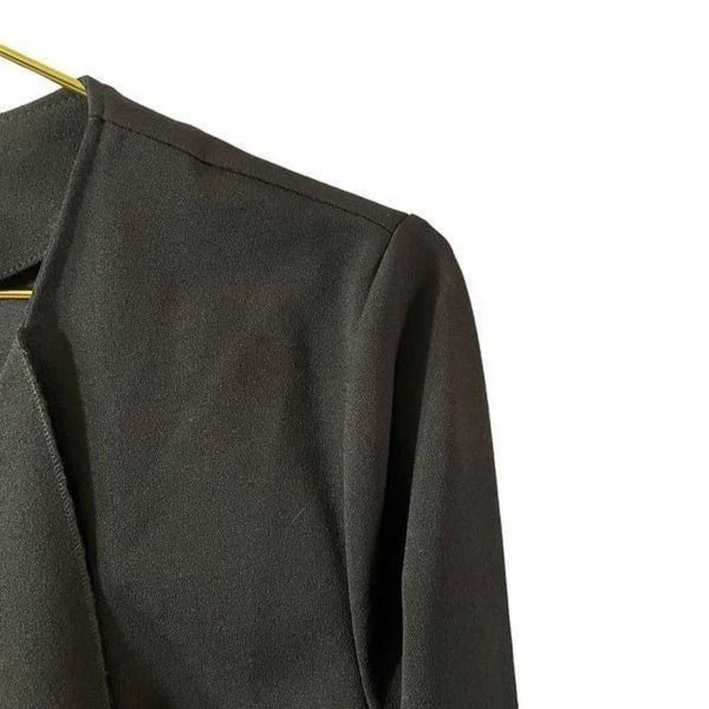 Samuel Dong Black Asymmetrical Ruffle Jacket Size… - image 3