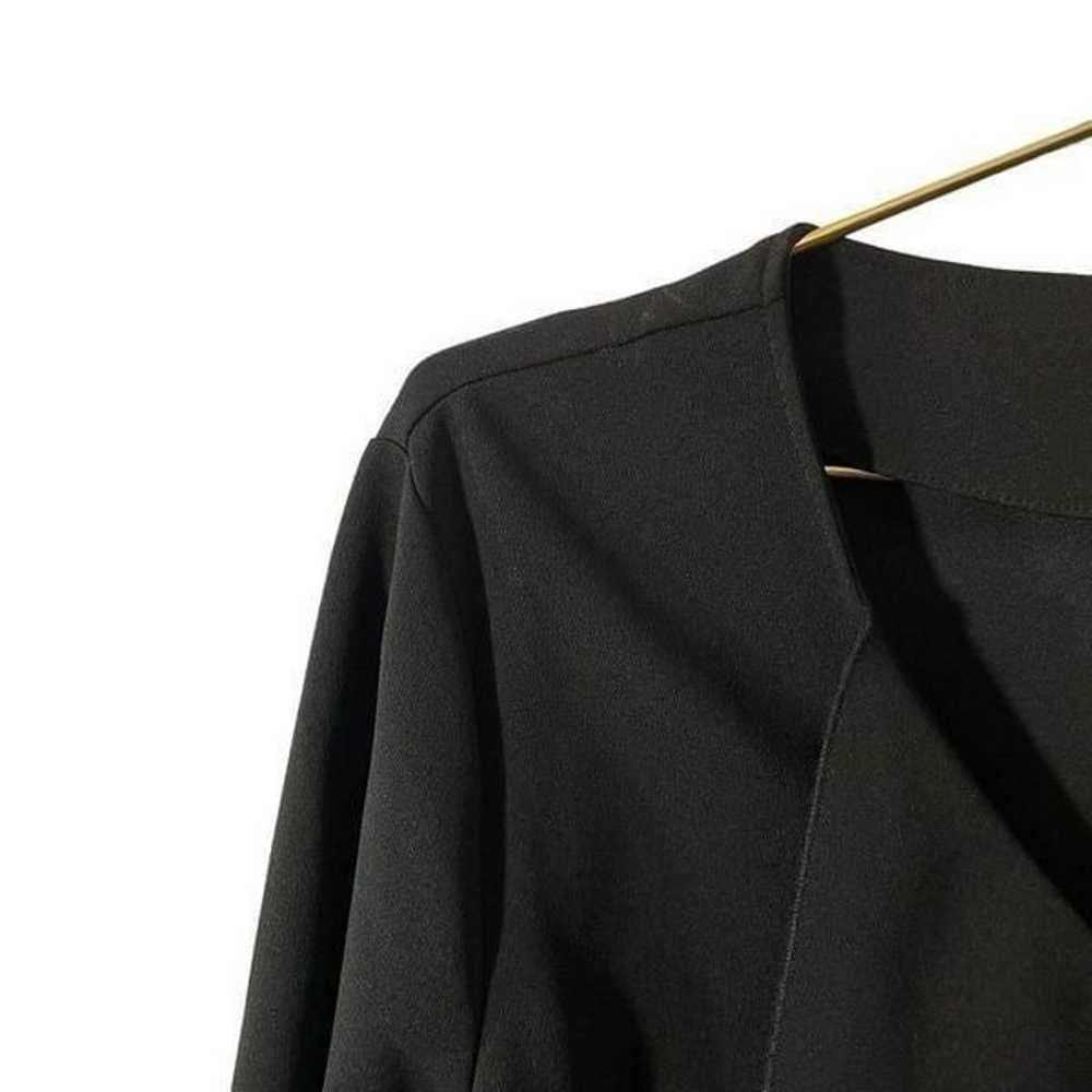 Samuel Dong Black Asymmetrical Ruffle Jacket Size… - image 4