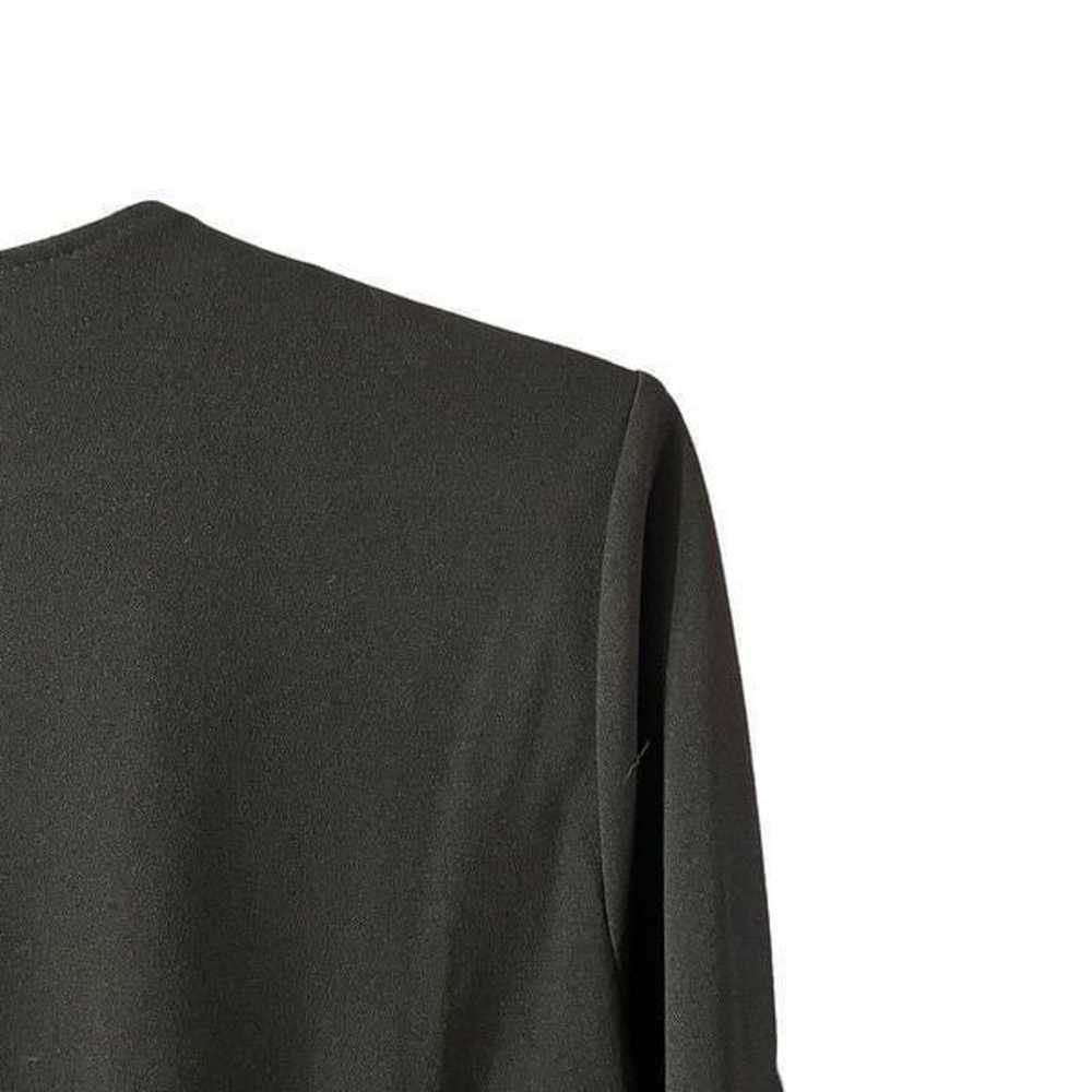 Samuel Dong Black Asymmetrical Ruffle Jacket Size… - image 8