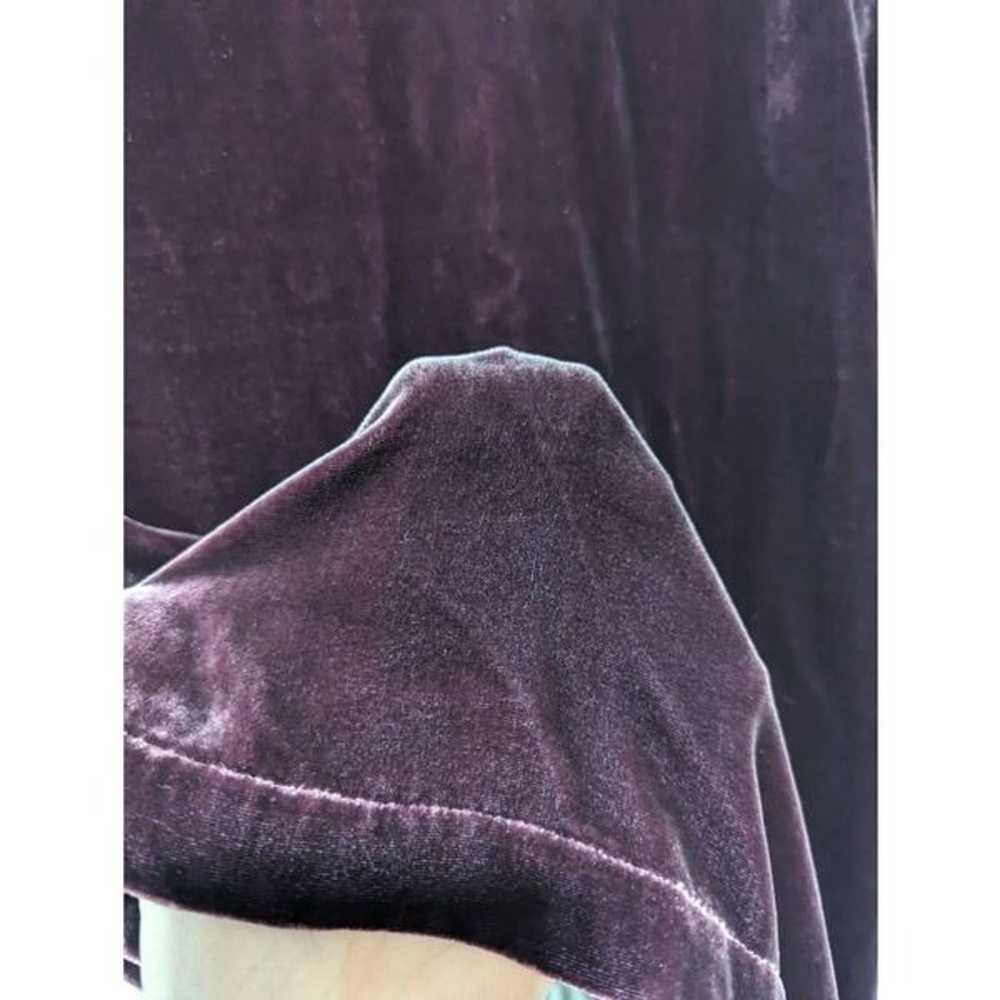 Eileen Fisher Women Plum Rayon Silk Velvet Open J… - image 4