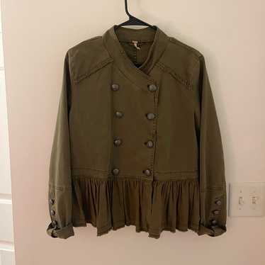 adorable Free People army green color jacket doub… - image 1