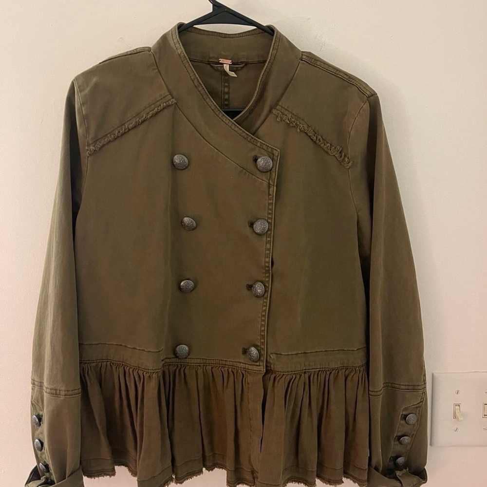 adorable Free People army green color jacket doub… - image 2