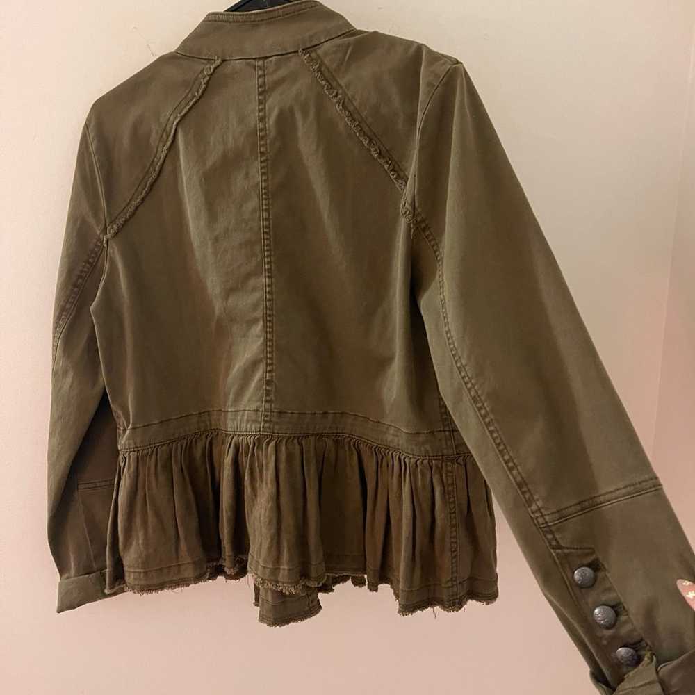 adorable Free People army green color jacket doub… - image 5
