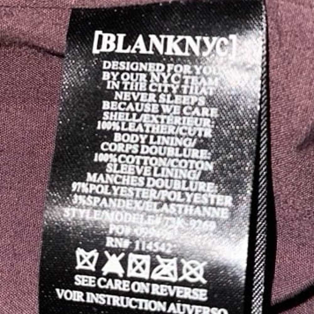 Blank NYC Leather Suede Moto Jacket Burgundy Brow… - image 6
