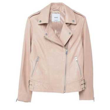 Mango Leather Biker Jacket Blush Pink Size US Sma… - image 1