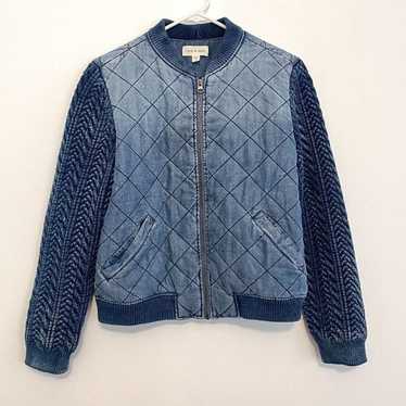 CLOTH STONE ANTHROPOLOGIE ANTHRO Quilted Chambray… - image 1