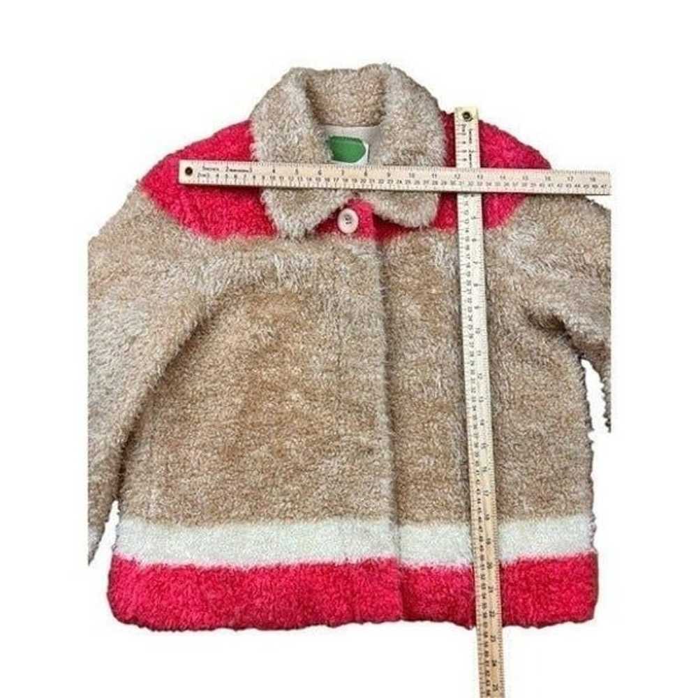 Anthropologie Sherpa pink/tan teddy jacket - image 10