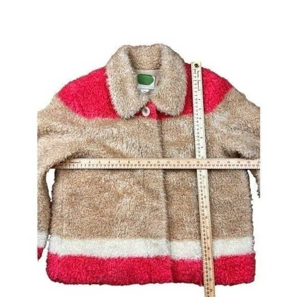 Anthropologie Sherpa pink/tan teddy jacket - image 8