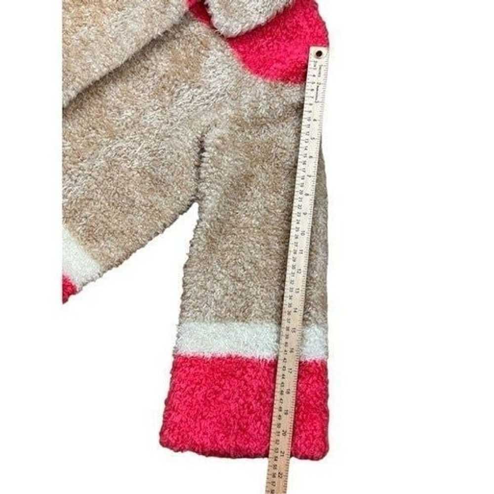 Anthropologie Sherpa pink/tan teddy jacket - image 9