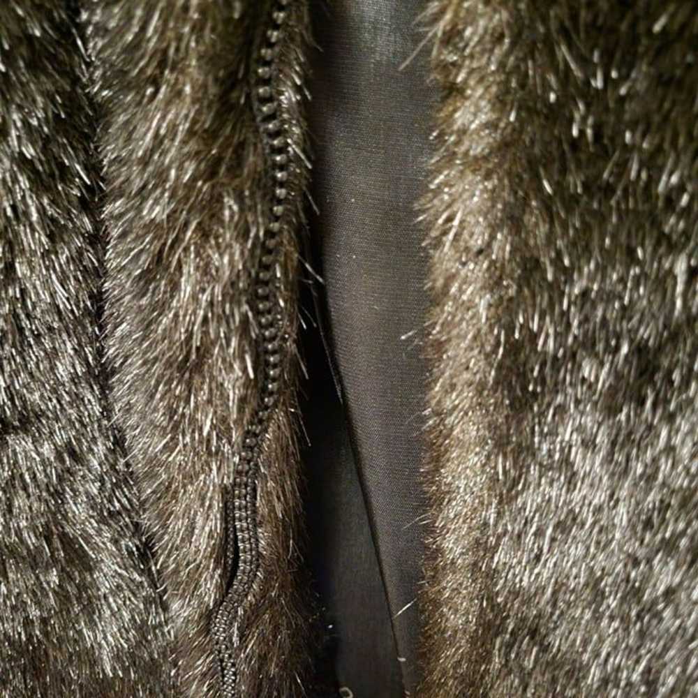 Dennis Basso Womens Faux Fur Coat Black S Full Zi… - image 9
