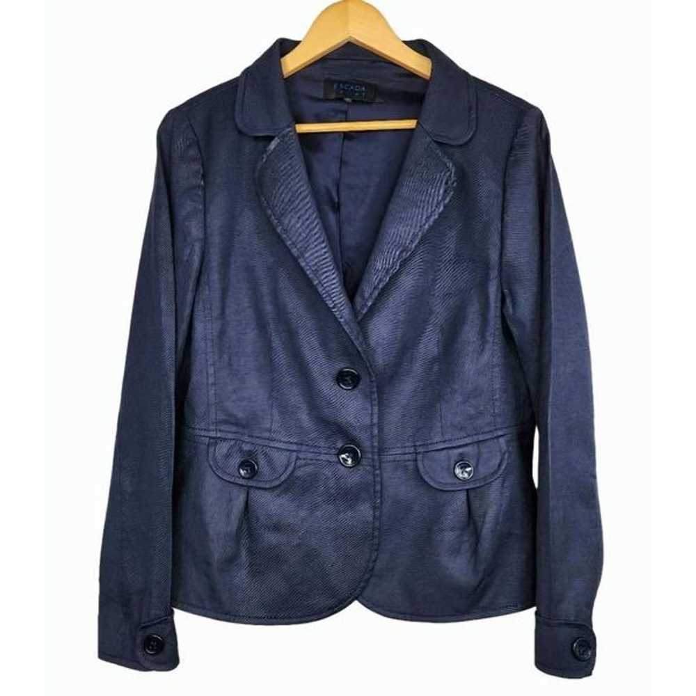 Escada Sport Women's Dark Blue Blazer Size 46/14 - image 1