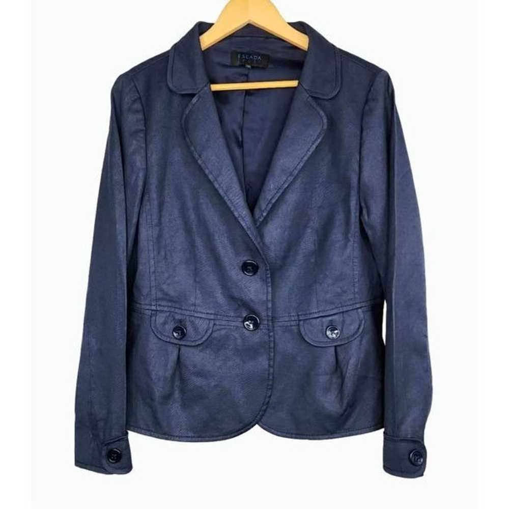 Escada Sport Women's Dark Blue Blazer Size 46/14 - image 2