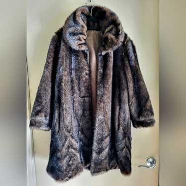 Vintage faux mink coat.