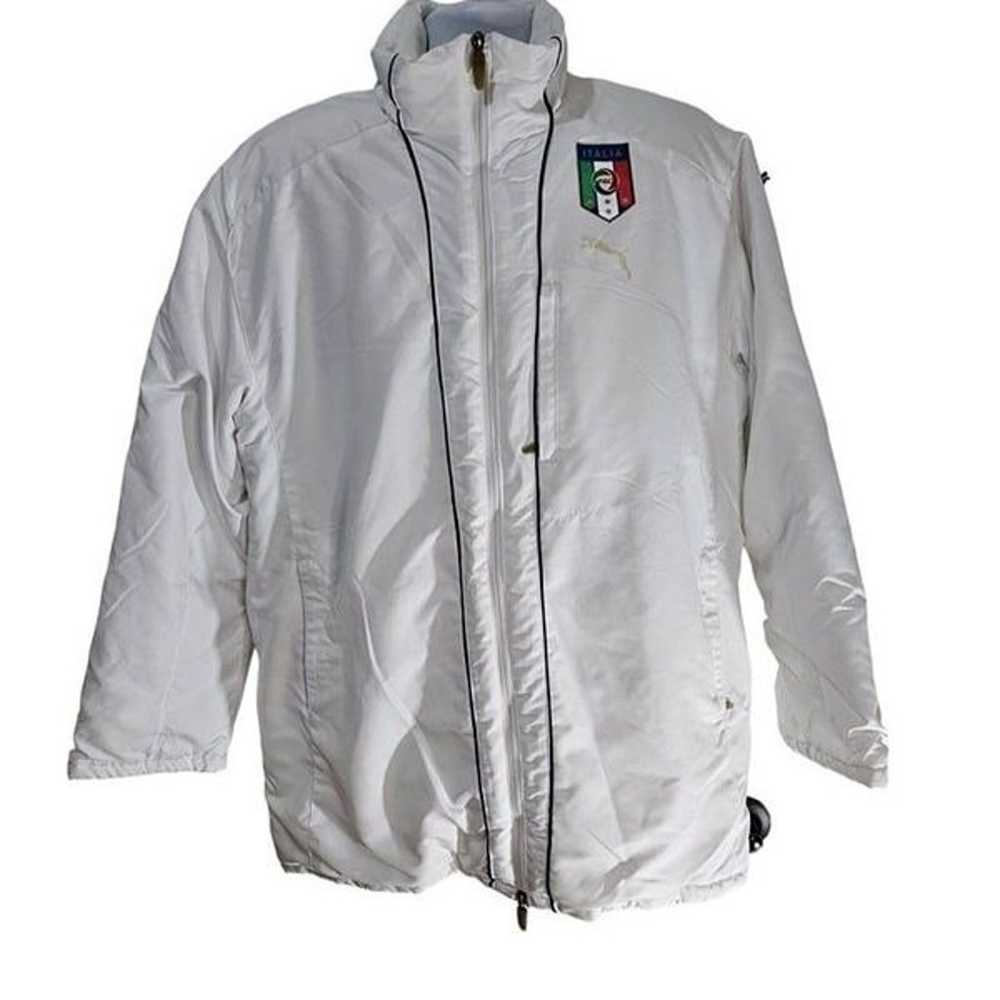Puma Puffer Jacket Mens Size M White Italy Italia… - image 1