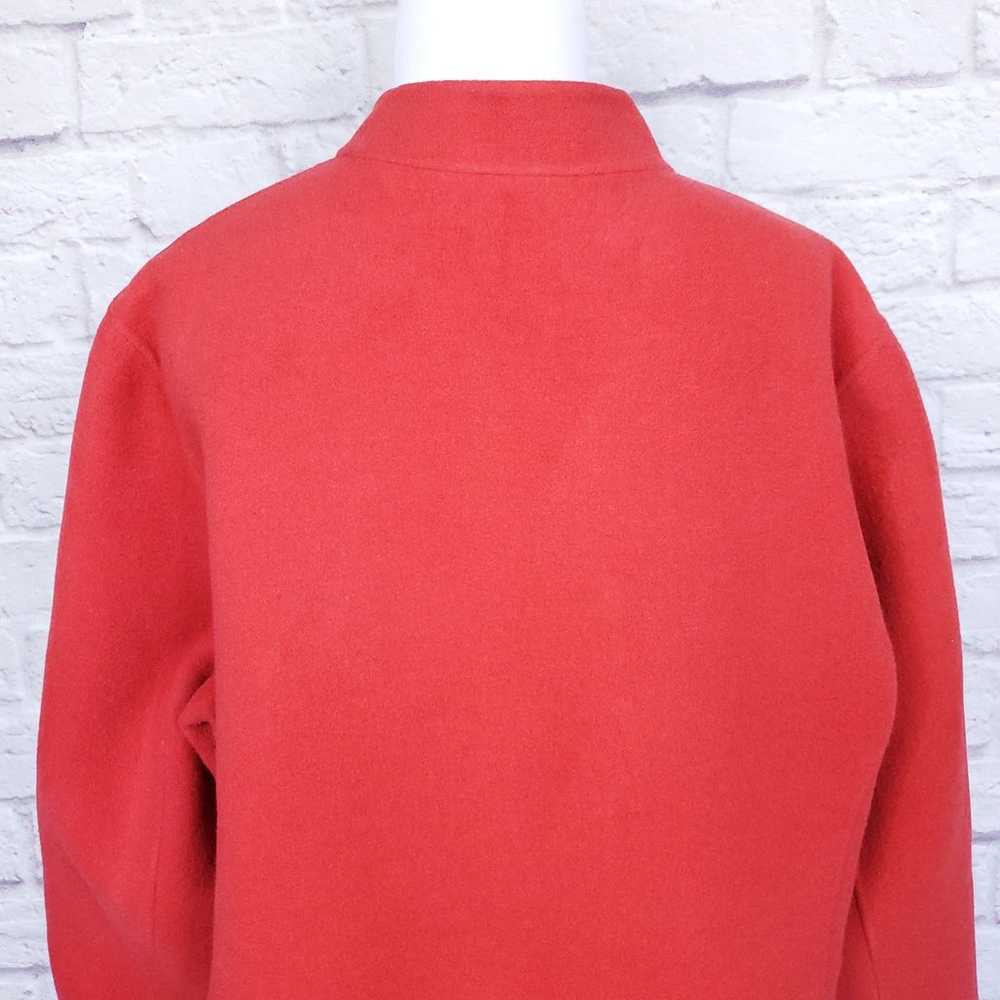 Eileen Fisher Coral Red Felted Wool Jacket Button… - image 10